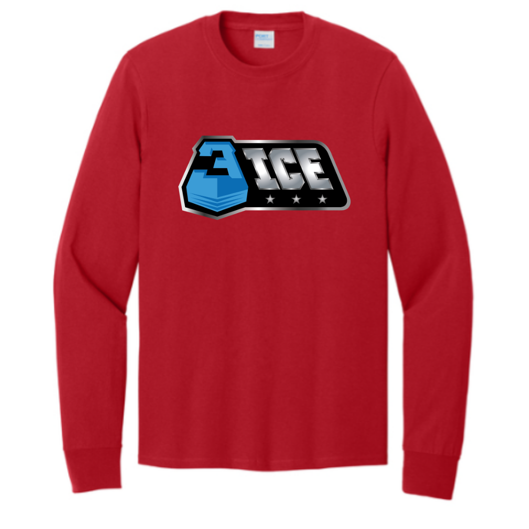 3ICE Port & Co Long Sleeve Core Cotton Tee